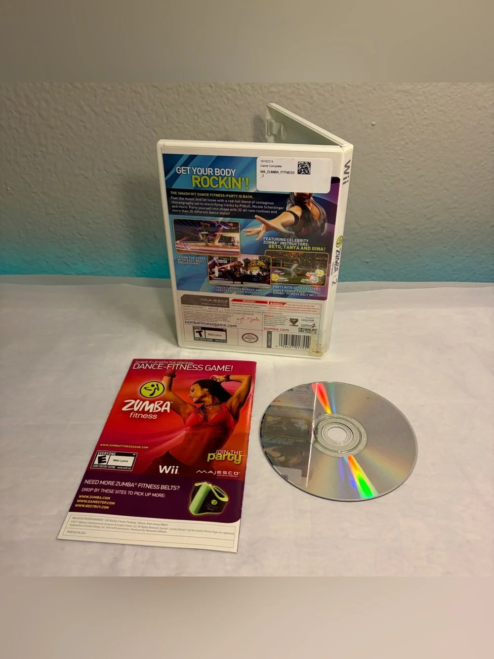 Zumba Fitness 2 (Nintendo Wii, 2011) Complete Clean CIB Tested & Works Videogame